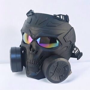 Outdoor Tactical M10 Full Face Double Air Fans/Gas Canisters Cosplay Skull Mask